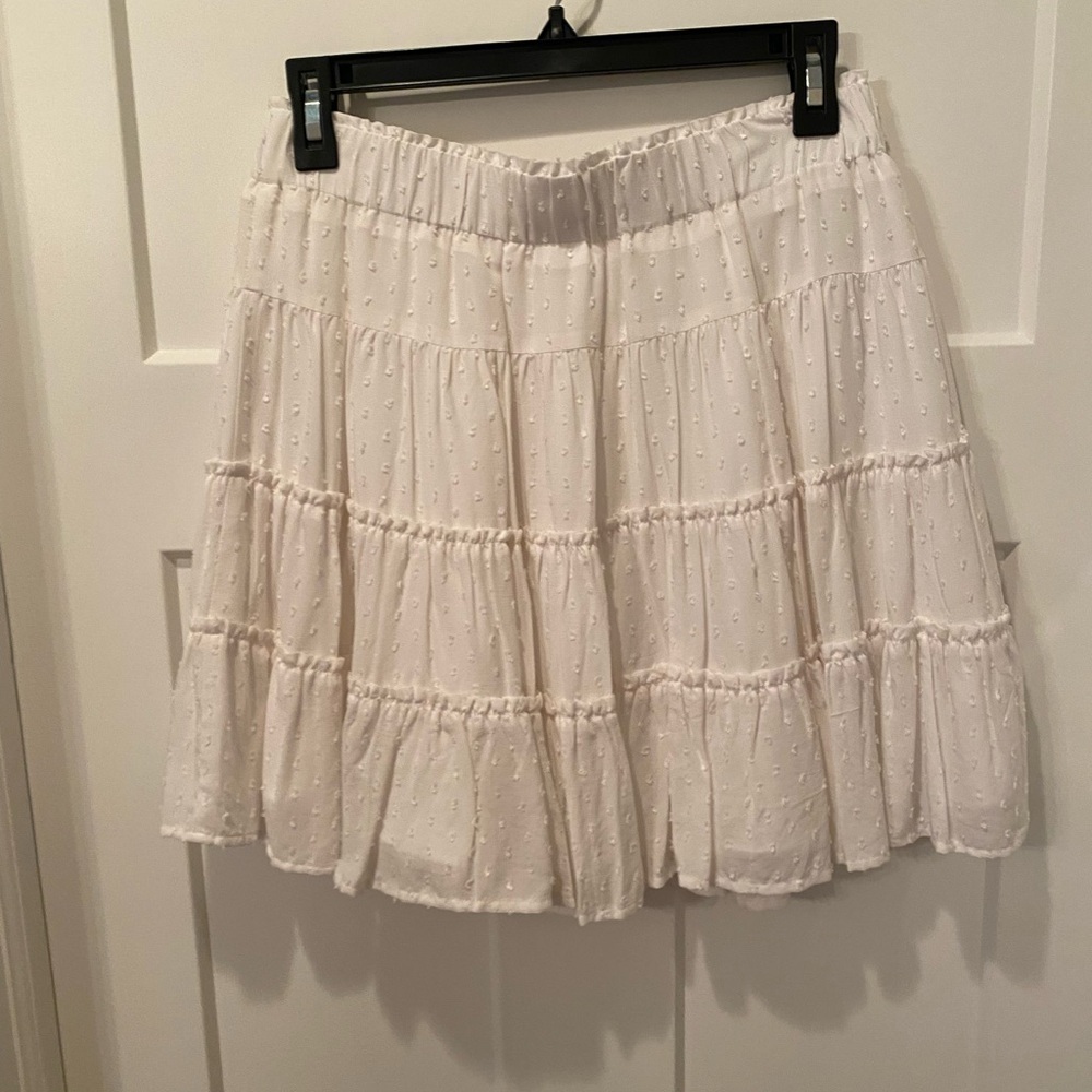 Loft, cute mini white summer skirt